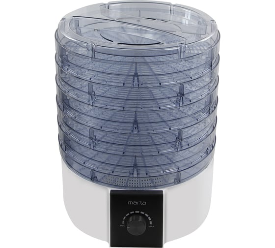 Изображение товара Сушилка для овощей и фруктов MARTA MT-FD1889C 8 поддонов: 6+1 для пастилы+1 для ягод, белый жемчуг 40639