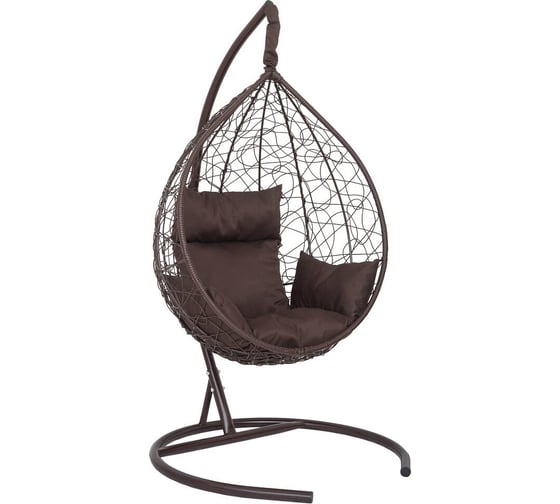 Изображение товара Подвесное кресло-кокон Лаура SEVILLA коричневый + каркас, подушка коричневая SEV-1-302