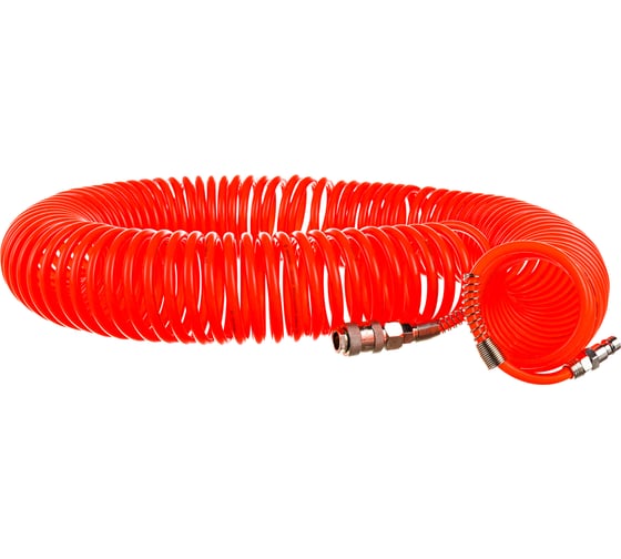 Изображение товара Шланг спиральный с быстроразъемными соединениями (20 м; 6x8 мм; 15 бар; ПВХ) INTERTOOL PT-1705