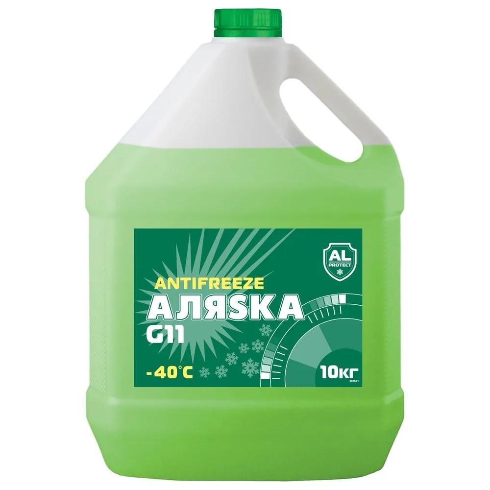 Изображение товара Антифриз АЛЯSКА 40 G11 зеленый 10 кг для системы охлаждения автомобиля