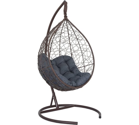Изображение товара Подвесное кресло-кокон Лаура SEVILLA RELAX коричневый + каркас, подушка темно-серая SEV-5 312