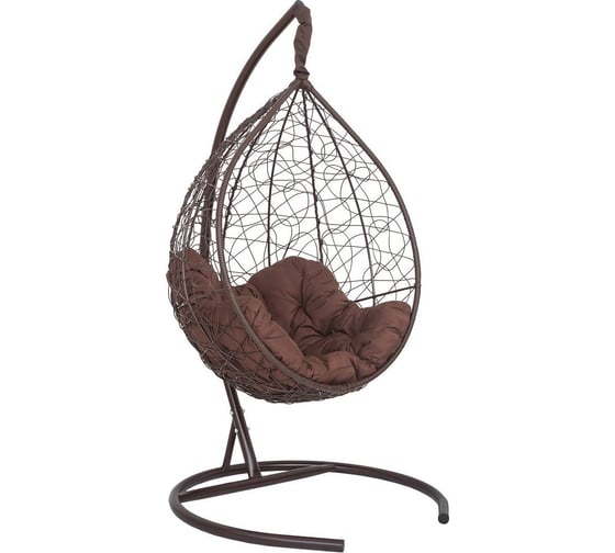 Изображение товара Подвесное кресло-кокон Лаура SEVILLA RELAX коричневый + каркас, подушка шоколадная SEV-5 302