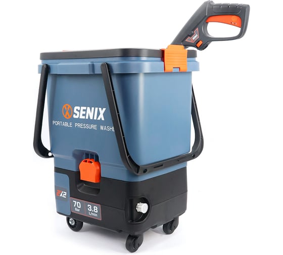 Изображение товара Мойка высокого давления аккумуляторная SENIX 2X2 40V, 105 Бар, 2 АКБ 4Ач, ЗУ HPWX2-M2-EU