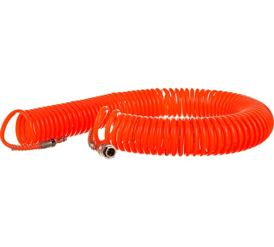 Изображение товара Шланг спиральный с быстроразъемными соединениями (15 м; 6x8 мм; 15 бар; ПВХ) INTERTOOL PT-1702
