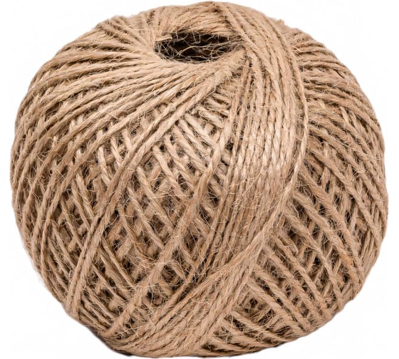Изображение товара Упаковочный льняной шпагат Рыжий кот клубок D1,5мм 1000тэкс 100м 082274