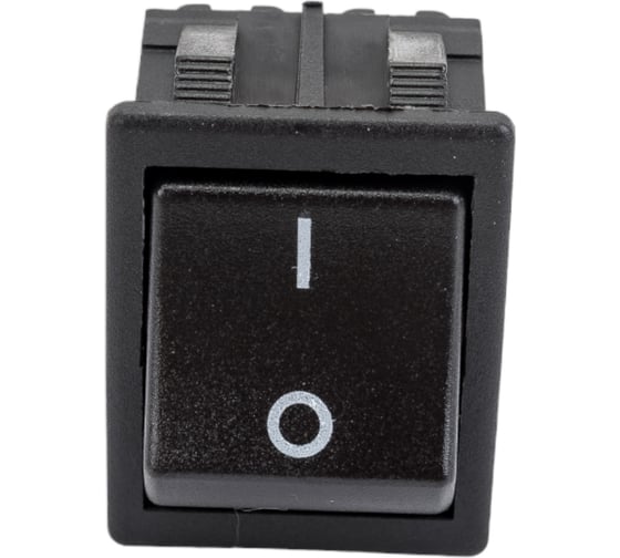 Изображение товара Клавишный выключатель Emas без подсветки, черная клавиша, 2НО, 250В AC, 16А A14B1H10