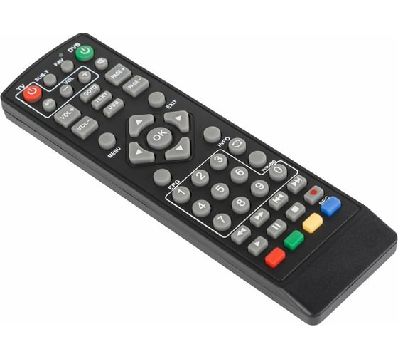 Изображение товара Пульт REXANT универсальный, для DVB-T2, с функцией управления телевизором, RX-DVB-014 38-0014