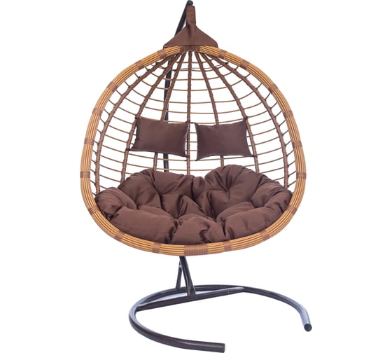 Изображение товара Подвесное кресло-кокон Лаура HASTA горячий шоколад +каркас, подушка шоколадная HST-401