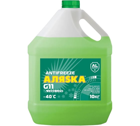 Изображение товара Антифриз АЛЯSКА Long Life (Лонг Лайф) зеленый 10 кг 5087