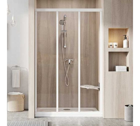 Изображение товара Душевая дверь RAVAK ASDP3-130 198 белый+Transparent 00VJ01R2Z1