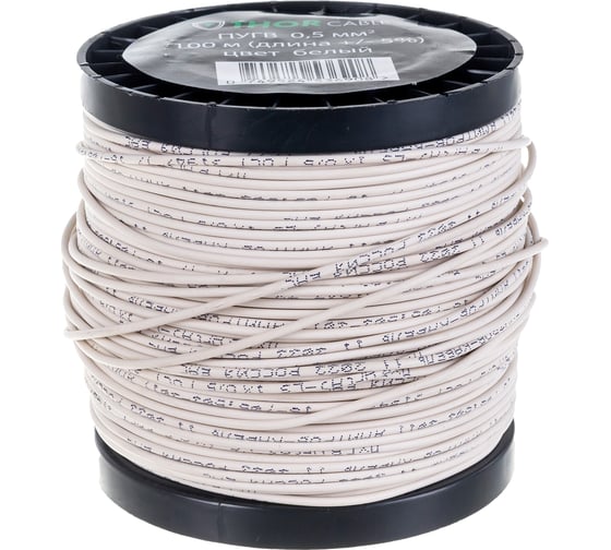 Изображение товара Провод ПУГВ Торкабель 0,5 белый 100м на катушке 0749524536908