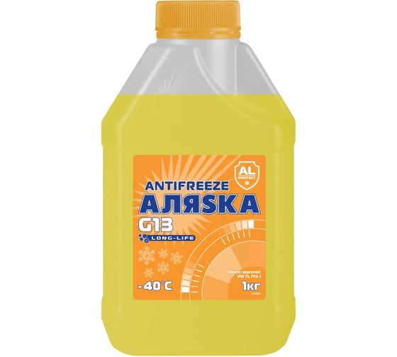 Изображение товара Антифриз АЛЯSКА LongLife желтый 1 кг 5016