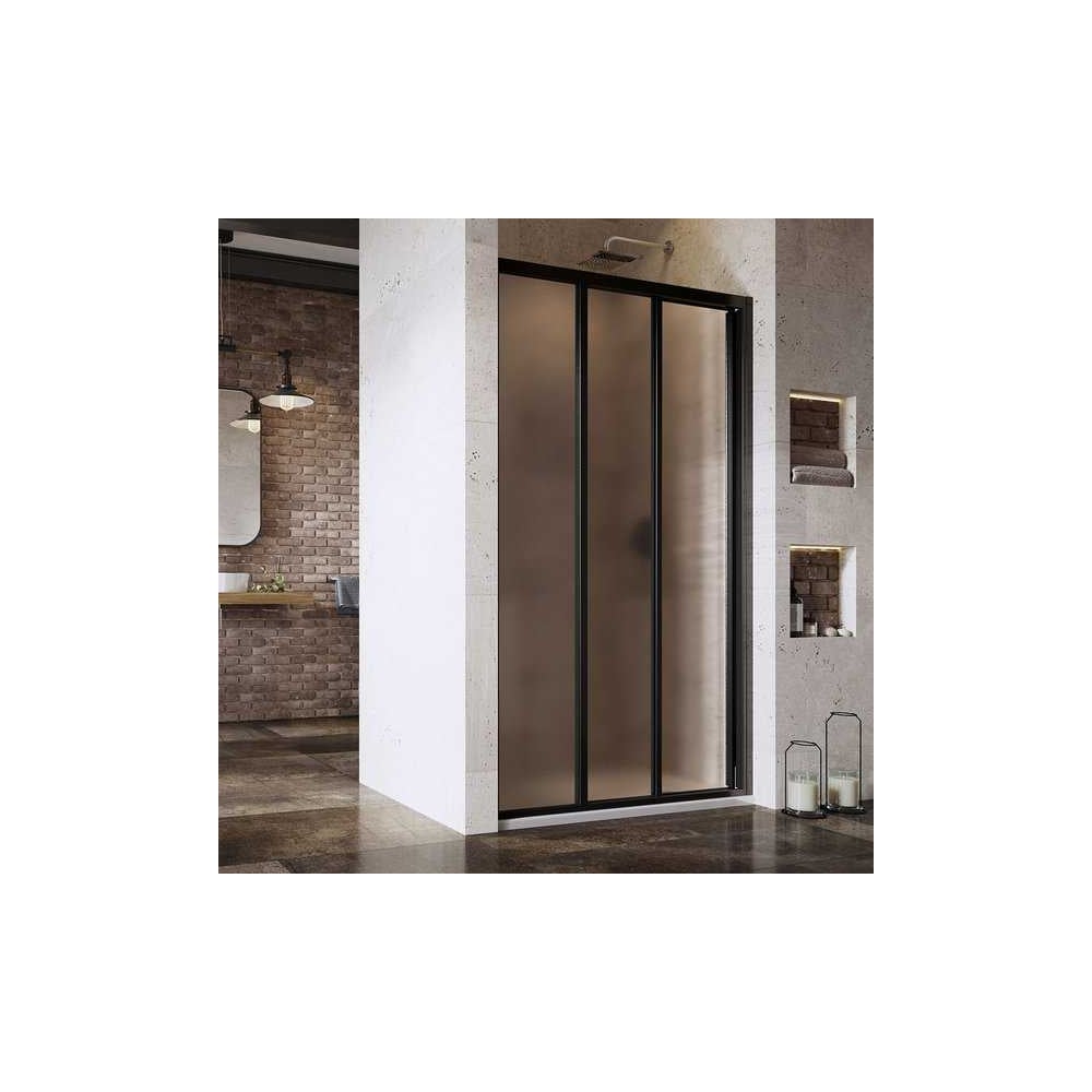 Изображение товара Душевая дверь RAVAK ASDP3-130 198 черный+Grape раздвижная для ванны и душа