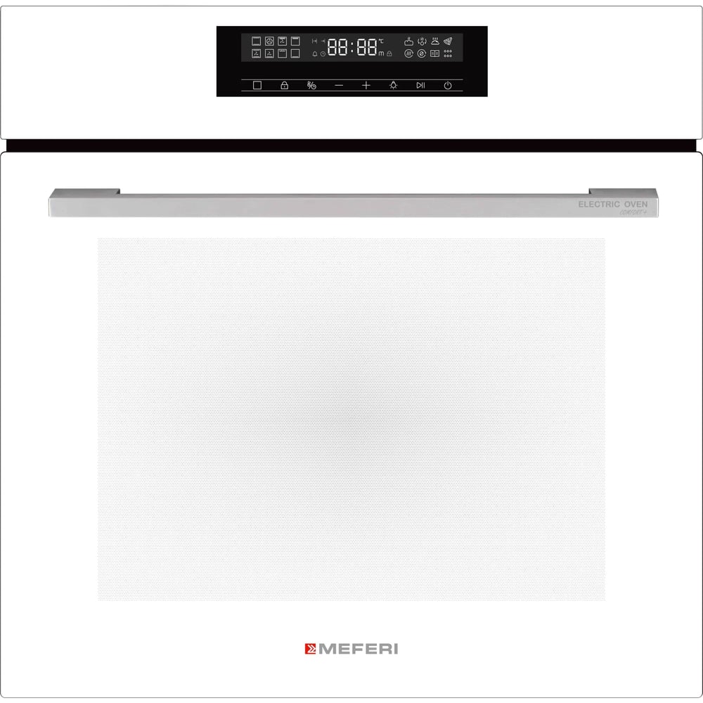 Изображение товара Электрический духовой шкаф MEFERI MEO6016WH COMFORT PLUS белый с сенсорным управлением