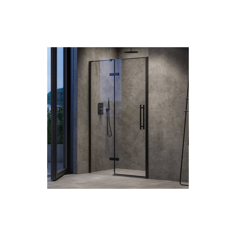 Изображение товара Душевая дверь RAVAK COSD2-100 черный прозрачный стекло прямоугольная