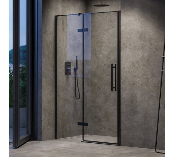 Изображение товара Душевая дверь RAVAK COSD2-100 черный + Транспарент X0VVAC300Z1