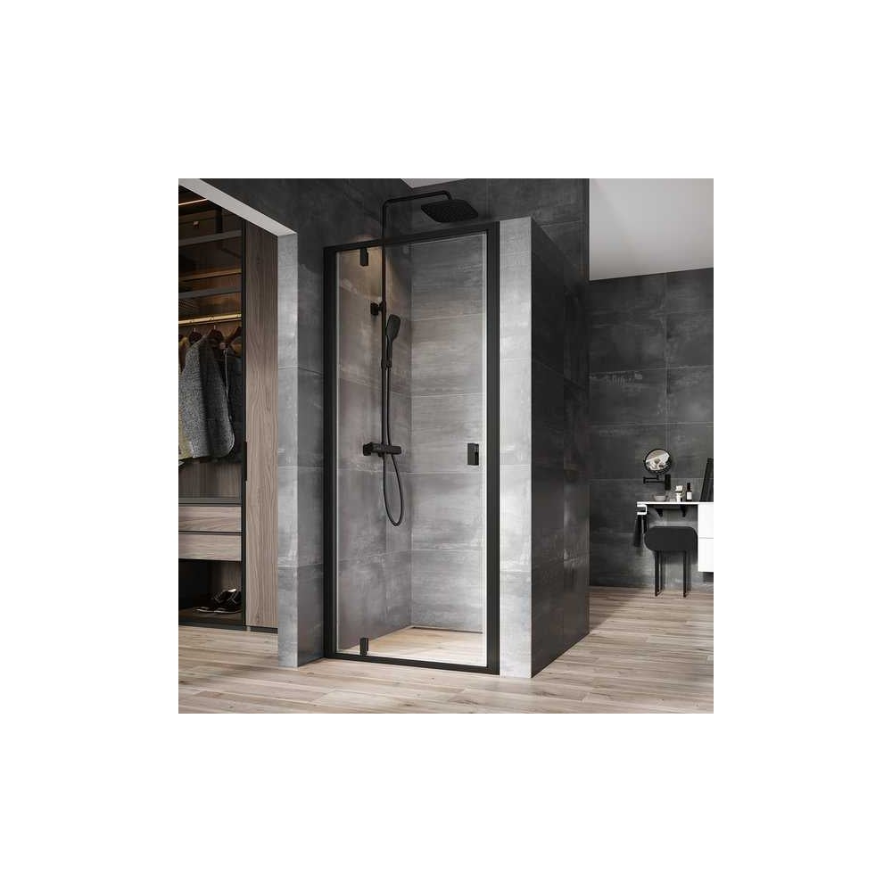 Изображение товара Душевая дверь RAVAK NDOP1-90 черный + Transparent 03O70300Z1