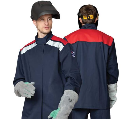 Изображение товара Костюм сварщика летний 3 класс защиты, т.синий/красный, 44-46/170-176 Прабо 40217