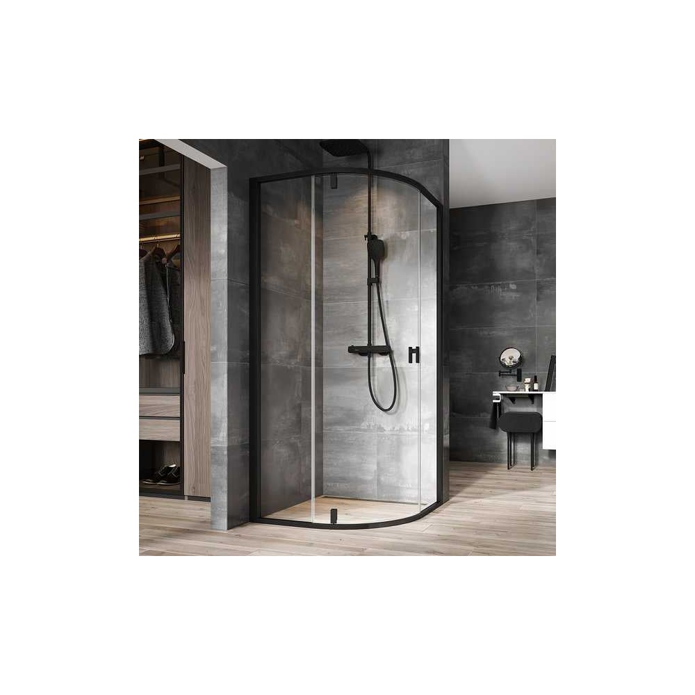 Изображение товара Душевой уголок RAVAK NSKK3-100 черный + Transparent 3O6AA300Z1