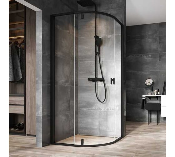 Изображение товара Душевой уголок RAVAK NSKK3-100 черный + Transparent 3O6AA300Z1