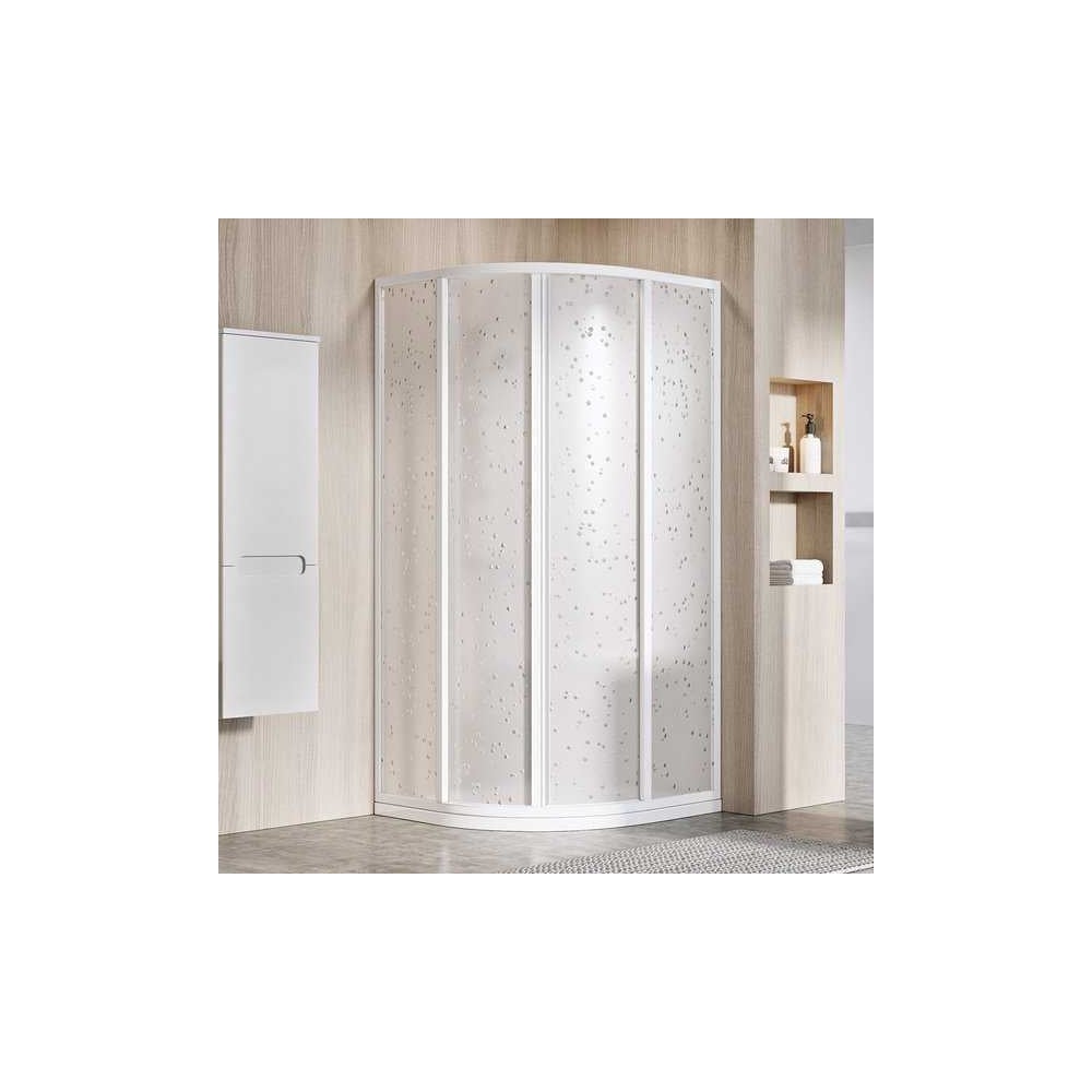 Изображение товара Душевой уголок RAVAK SKCP4-90 195 белый с матовой шторкой