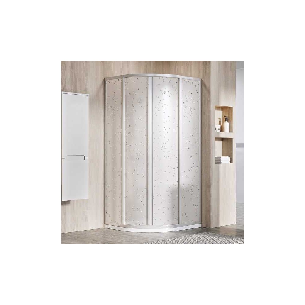 Изображение товара Душевой уголок RAVAK SKCP4-80 195 сатин Pearl раздвижной полукруглый