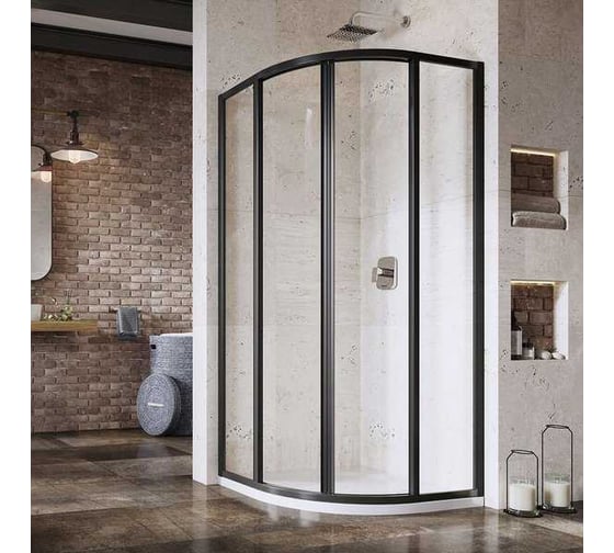Изображение товара Душевой уголок RAVAK SKCP4-90 195 черный+Transparent 3117O302Z1
