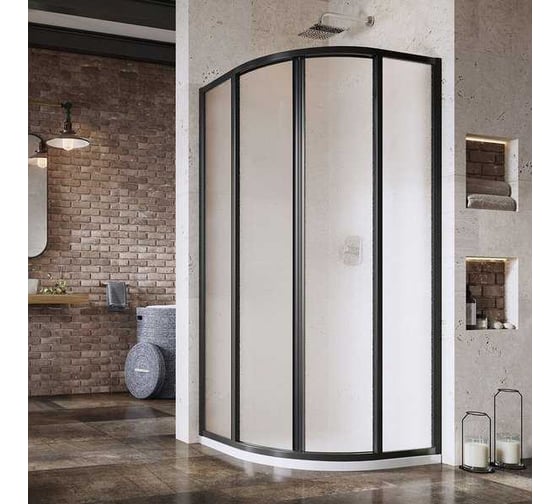 Изображение товара Душевой уголок RAVAK SKCP4-90 195 черный+Grape 3117O302ZG