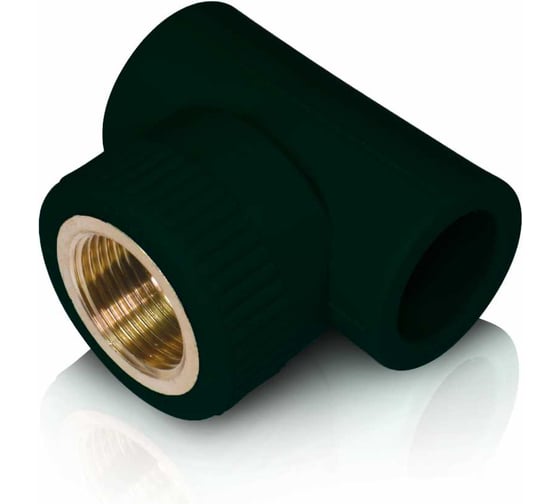 Изображение товара Тройник комбинированный Blue Ocean UV-pro Black с внутренней резьбой, 25x3/4", черный, с защитой от ультрафиолета PPRF/ITT-UV(Bk)-25х3/4"