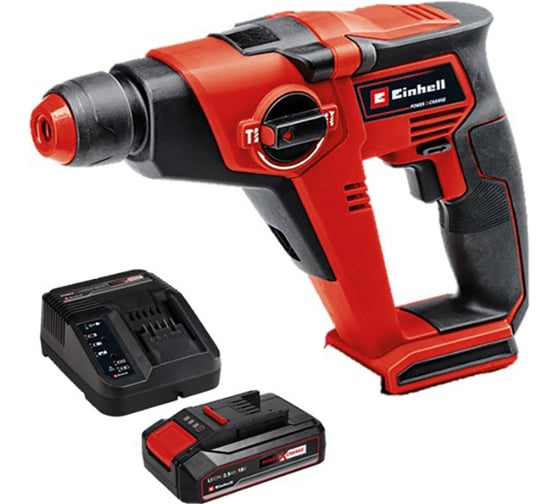 Изображение товара Аккумуляторный перфоратор Einhell PXC TC-HD 18/12 Li, 18 В,1.3 Дж, ЗУ + 1 аккумулятор 2.5 Ач 4513970SET