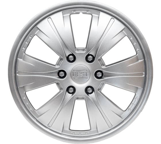 Изображение товара Декоративный колпак Lion БЕСТ серебристый (пруж.) 14" (2) (8) AK1405