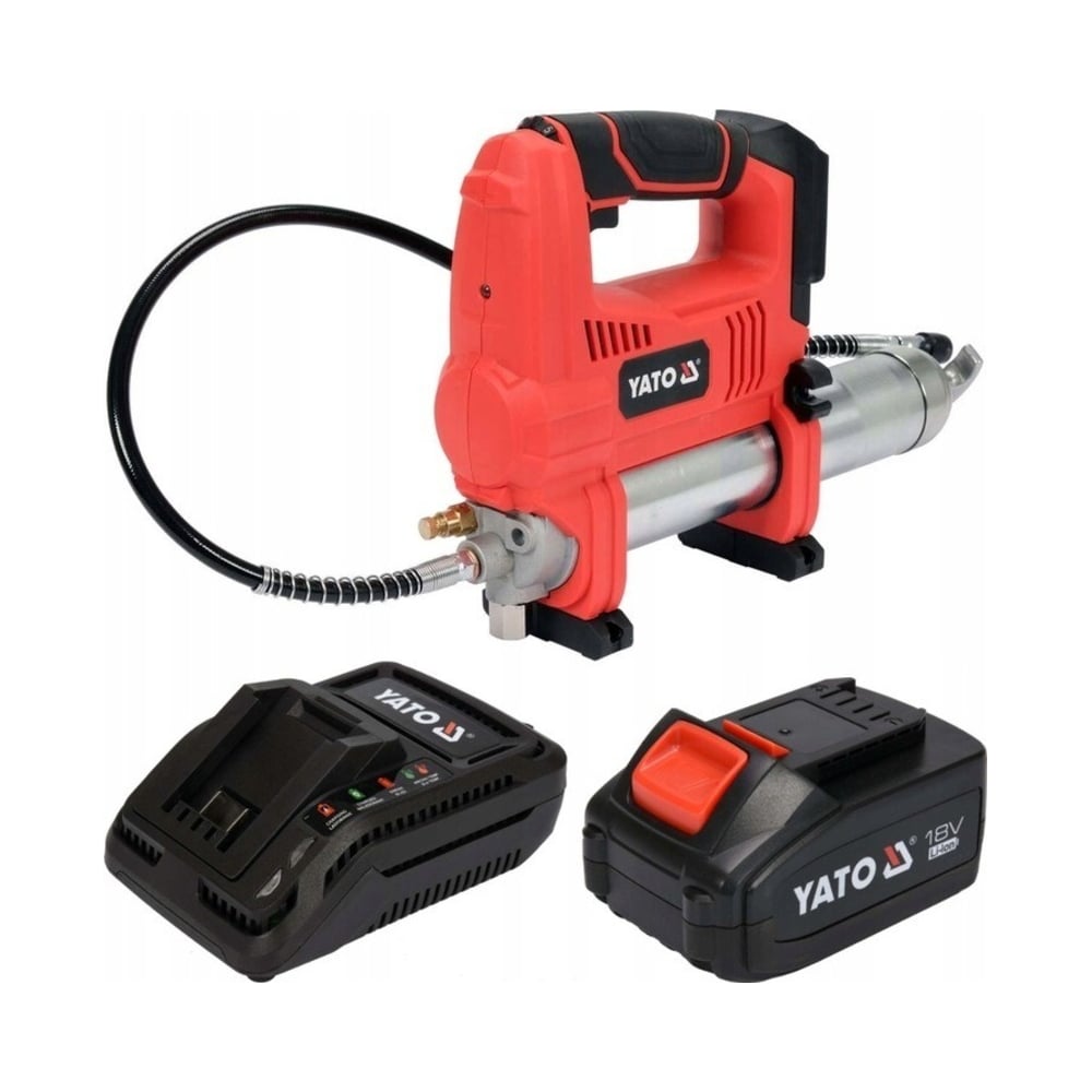 Изображение товара Аккумуляторный шприц для смазки YATO 18В 620 бар YT-07020