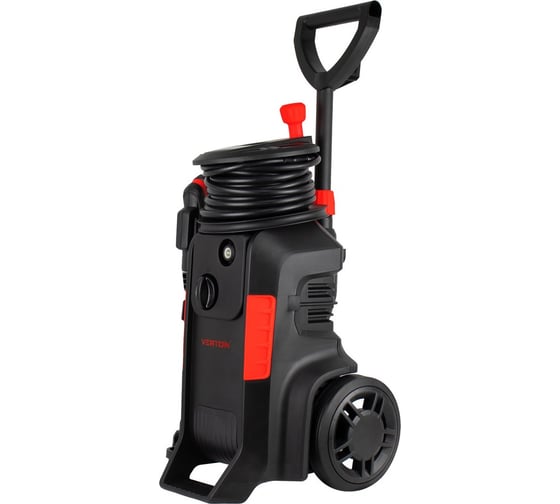Изображение товара Мойка высокого давления Verton WM-2000R 2000 Вт, давление мин/макс: 115/160 бар, расход воды мин/макс: 6.4/7.3 л/мин, 8 м шланг, катушка для шланга 01.9674.16680