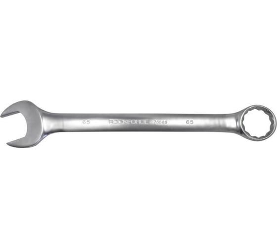Изображение товара Ключ комбинированный 12-гранный прямой Rockforce 65 мм RF-75565(25626)