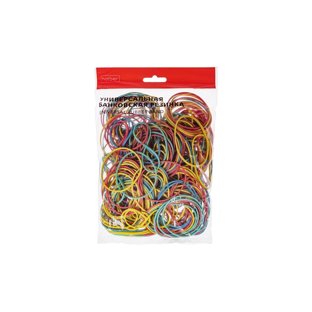 Изображение товара Цветная банковская резинка HATBER диаметр 50 мм длина 80 мм