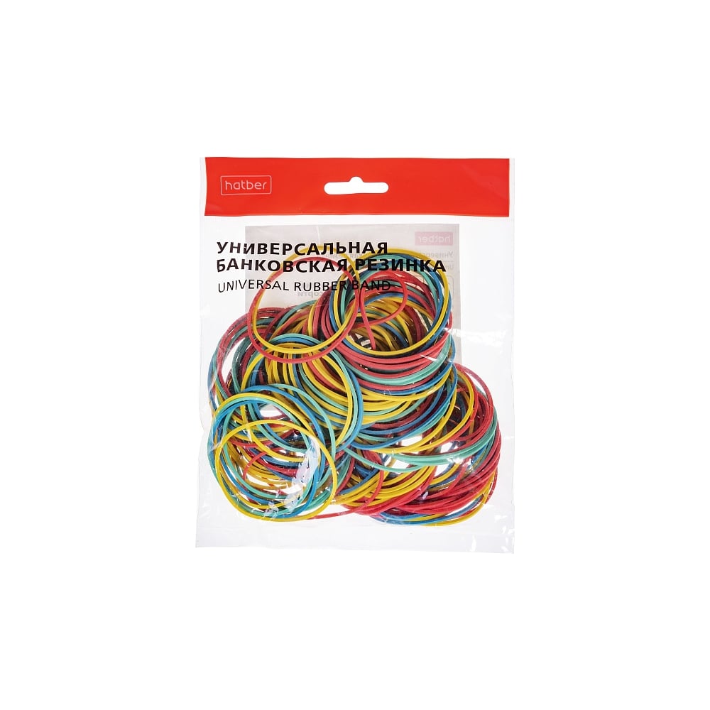 Изображение товара Цветная резинка банковская HATBER 50 мм для документов