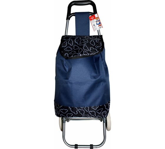 Изображение товара Сумка-тележка КОШКИН ДОМ водостойкая морозоустойчивая, нагрузка 30кг, колеса ПВХ 14,5см, СИНЯЯ 30-07-008