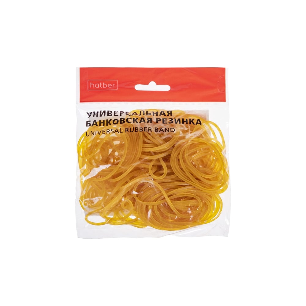 Изображение товара Резинка банковская HATBER натуральная диаметр 38 мм длина 60 мм 083944