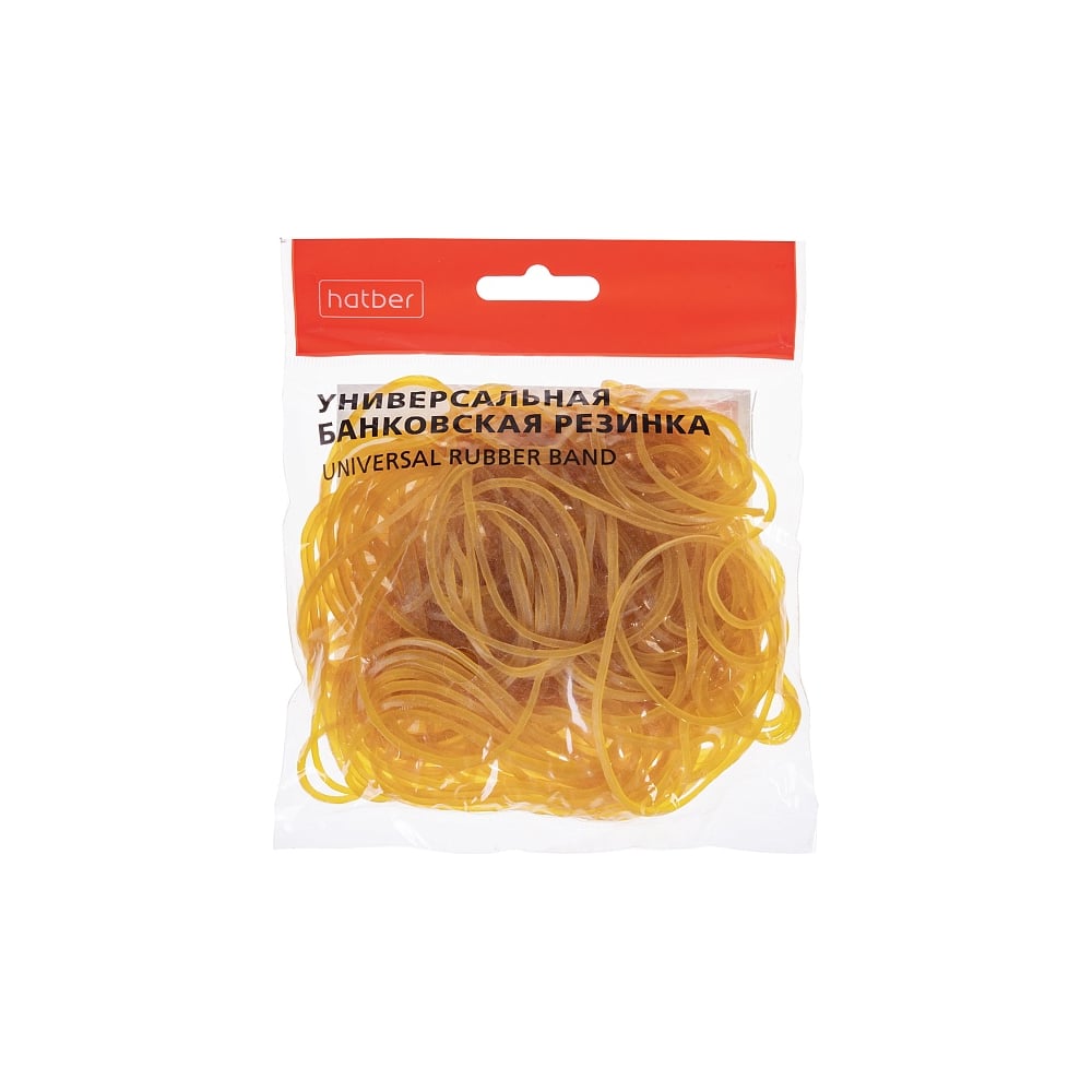 Изображение товара Резинка банковская HATBER 100% натуральная диаметр 50 мм длина 80 мм