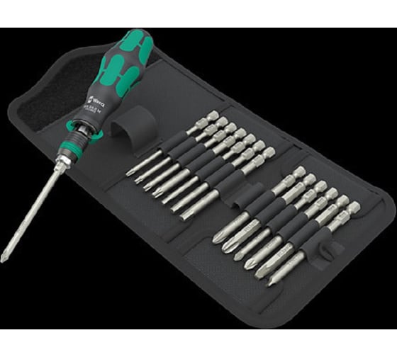Изображение товара Набор бит с битодержателем WERA Kraftform Kompakt 838 RA-R M Set 1 15 предметов WE-051061