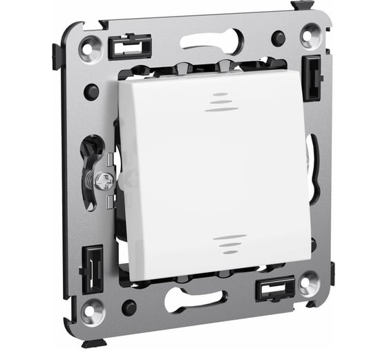 Изображение товара Одноклавишный выключатель DKC, Avanti, белое облако, в стену 4400103