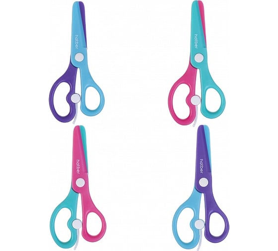 Изображение товара Ножницы HATBER 12 см пластиковые с усилителем Маленьки 072018