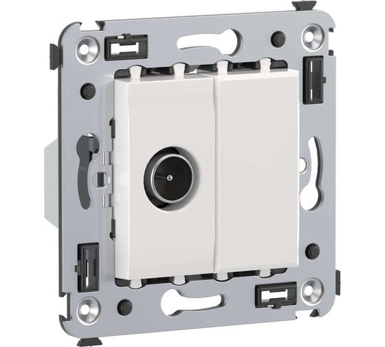 Изображение товара Проходная TV розетка DKC, Avanti, белое облако, в стену 4400513