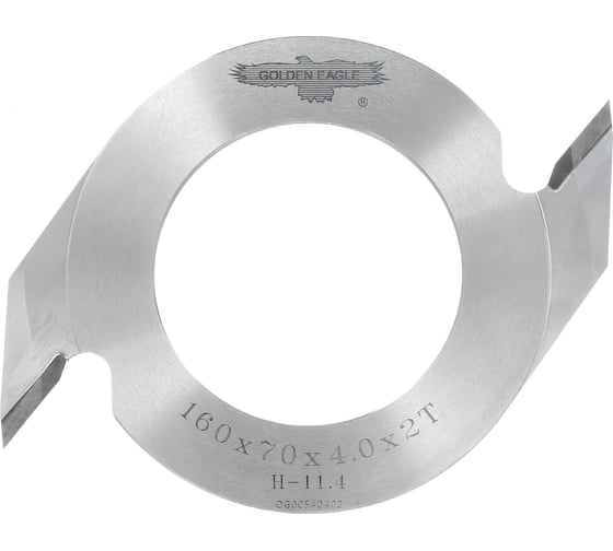 Изображение товара Фреза для сращивания HW 160x70 мм, Z2, шип, 11.4x4 мм Golden Eagle TL00001797