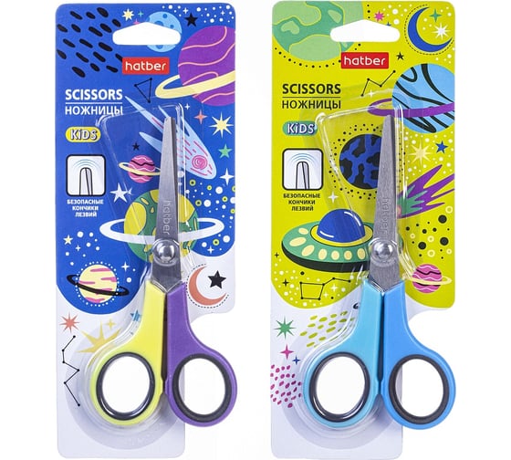 Изображение товара Ножницы HATBER 14 см Космос ассорти 072023