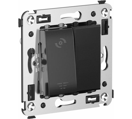 Изображение товара Кнопочный диммер DKC Avanti, Черный квадрат, в стену 4402343