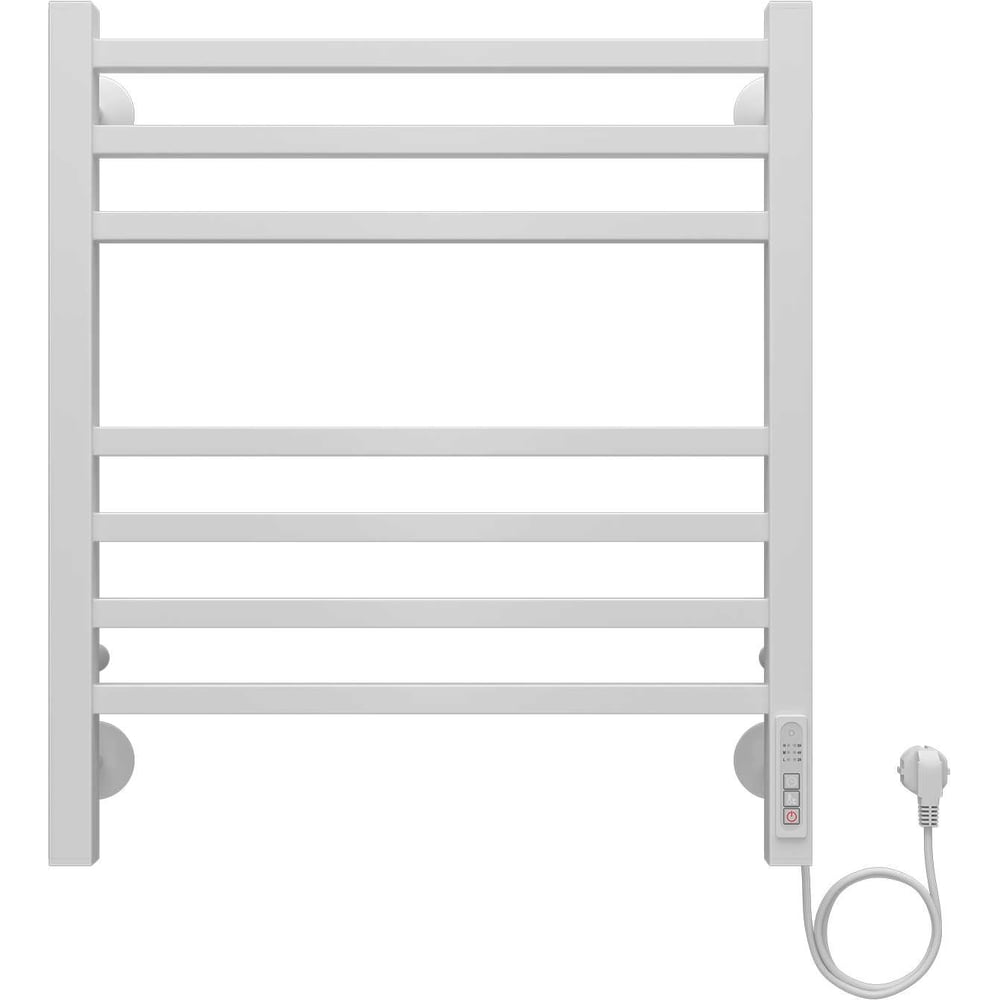 Изображение товара Электрический полотенцесушитель Azario ANCONA 500/600, R, белый, 7 квадратных перекладин 00088197
