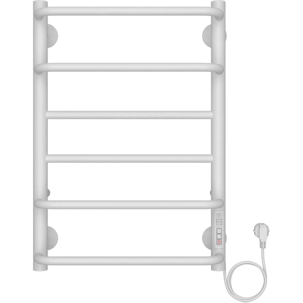 Изображение товара Электрический полотенцесушитель Azario MILAN 400/600, R, 6 перекладин, белый 00088239