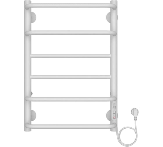 Изображение товара Электрический полотенцесушитель Azario MILAN 400/600, R, 6 перекладин, белый 00088239