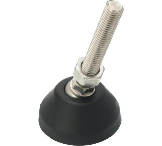 Изображение товара Регулируемая опора Алтервиа черная M8x50 до 360 кг нержавеющая сталь, упаковка 4 штуки A00021.1204008050.4